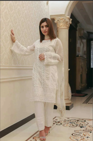 ZARA SHAHJAHAN Chikenkari bamber duppata by stylelibas