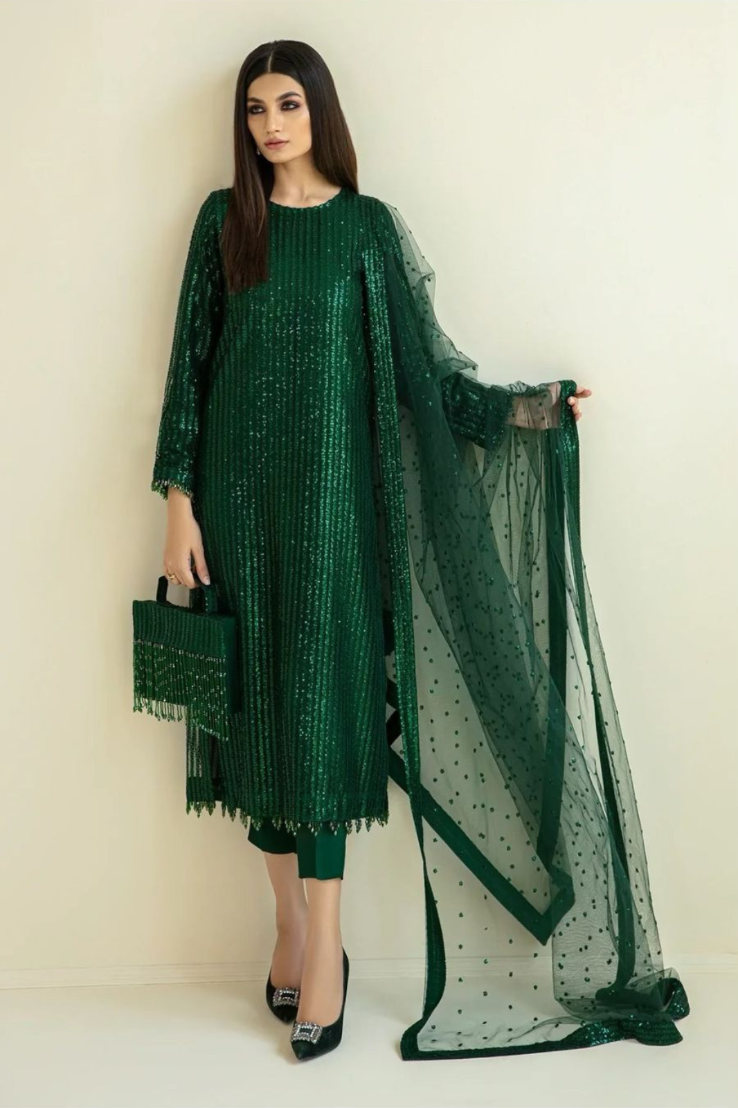 Barouqe 3pice Emb Net & Silk Collection unstitched Collection ready to wear