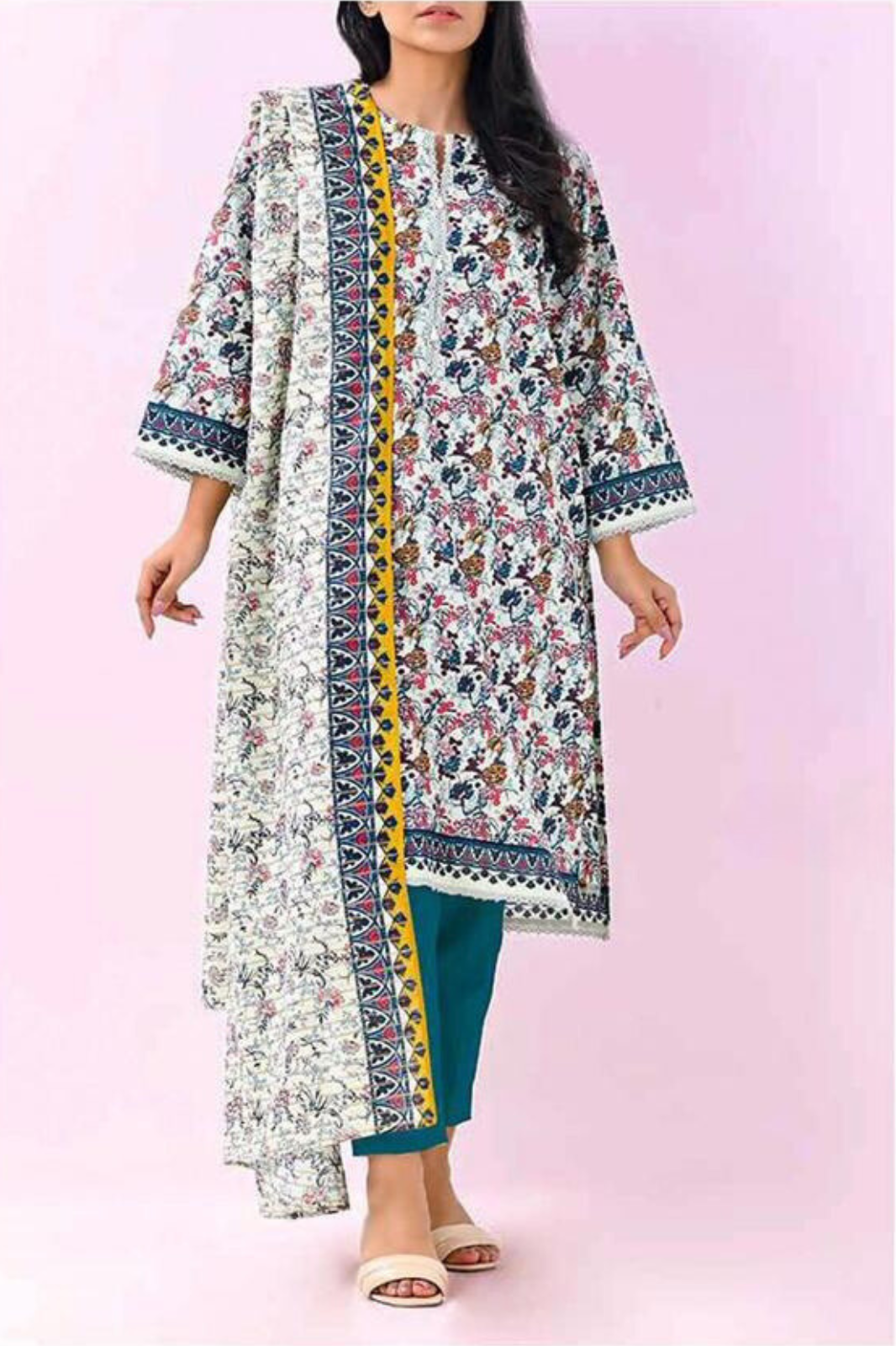 Brand : MEHAK_ Premium Qaulity Khaddar-3 Piece Printed.