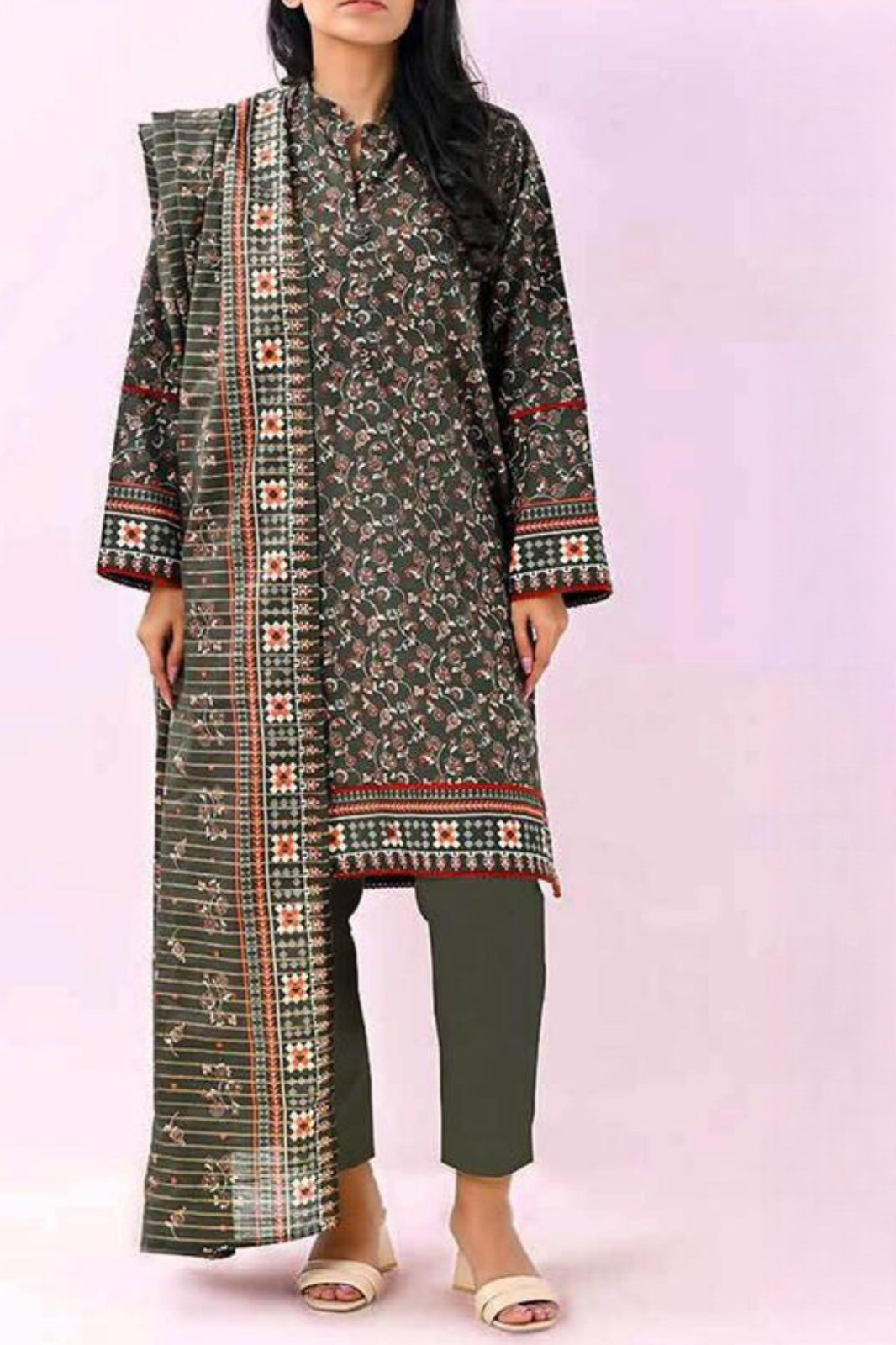 Brand : MEHAK_ Premium Qaulity Khaddar-3 Piece Printed.