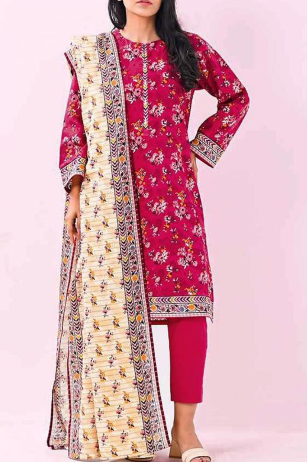 Brand : MEHAK_ Premium Qaulity Khaddar-3 Piece Printed.