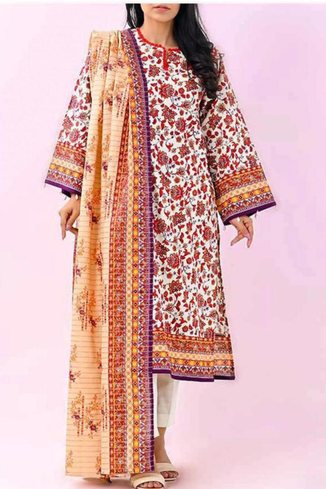 Brand : MEHAK_ Premium Qaulity Khaddar-3 Piece Printed.