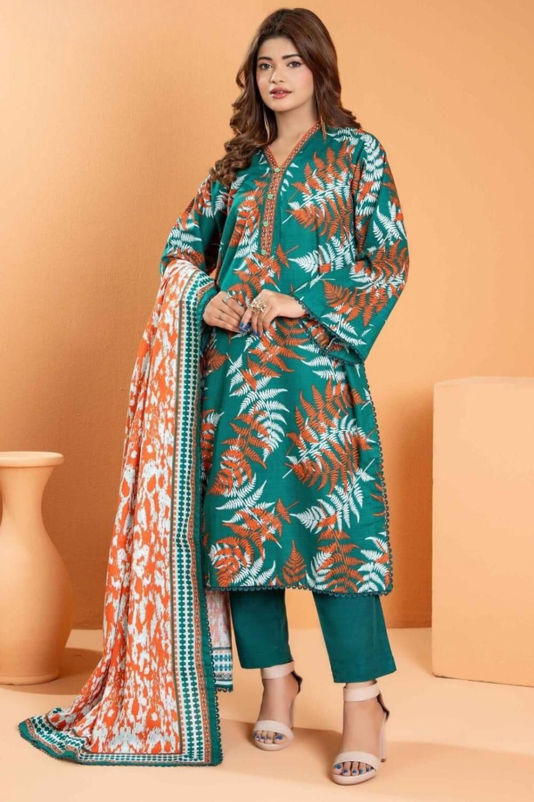 ZESH Unstitch Collection - 3Pieces Khaddar Stuff 