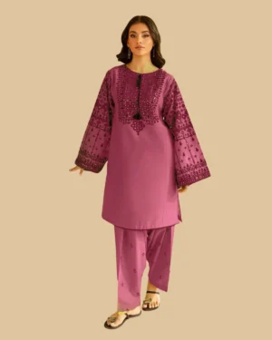 2-Piece Batik Embroidered Suit