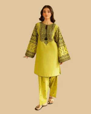 2-Piece Batik Embroidered Suit