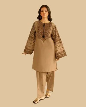 2-Piece Batik Embroidered Suit