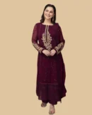 3-Piece Azure Luxury Chiffon Suit