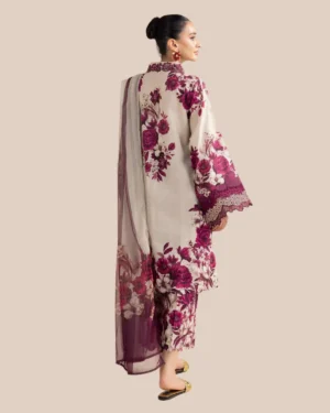 3Piece Lawn Adan Libas Printed Suit