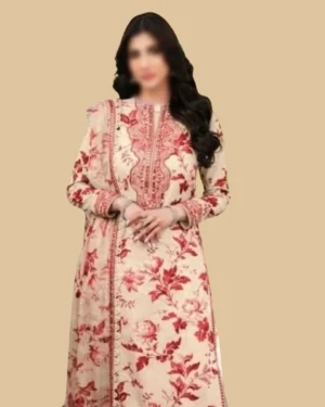 3Piece Lawn Aneela’s Embroidered Suit
