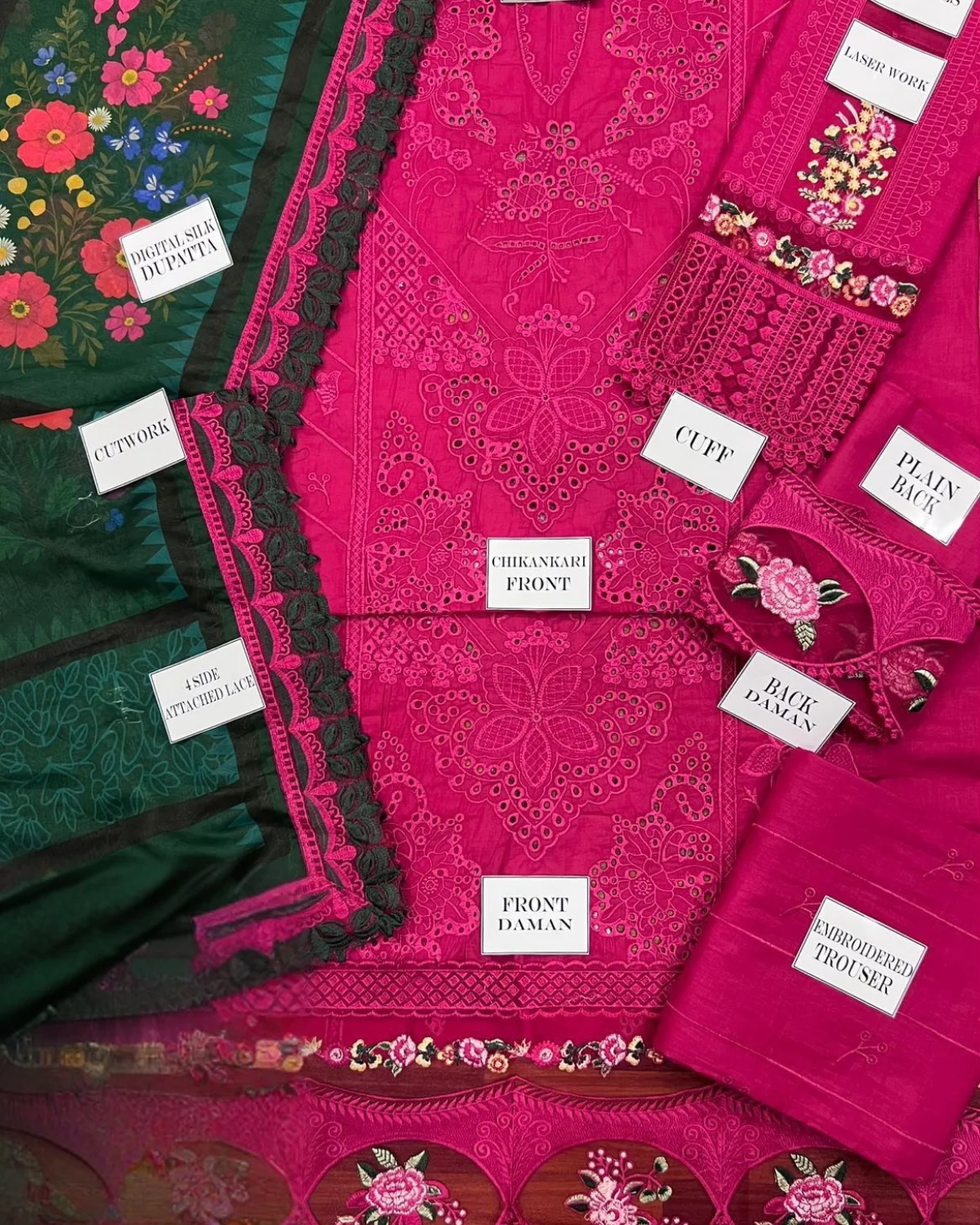 Brand Name : Saira Rizwan Design Code : D-164 Fabric Details :Embroidered Chikankari work