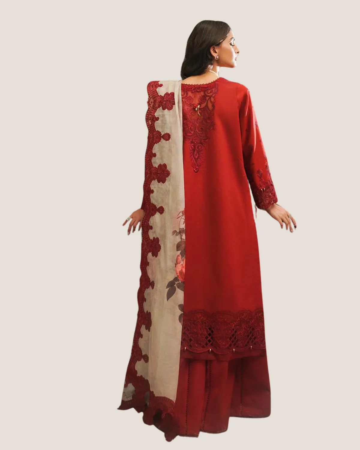 Brand Name : Zarqash Design Code : 171 Fabric Details : Embroidered Chikankari