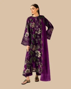 3Piece Lawn Baroque Printed Suit