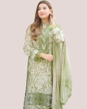 Lawn-Unstitched 03PC Printed Suit- Aneela's