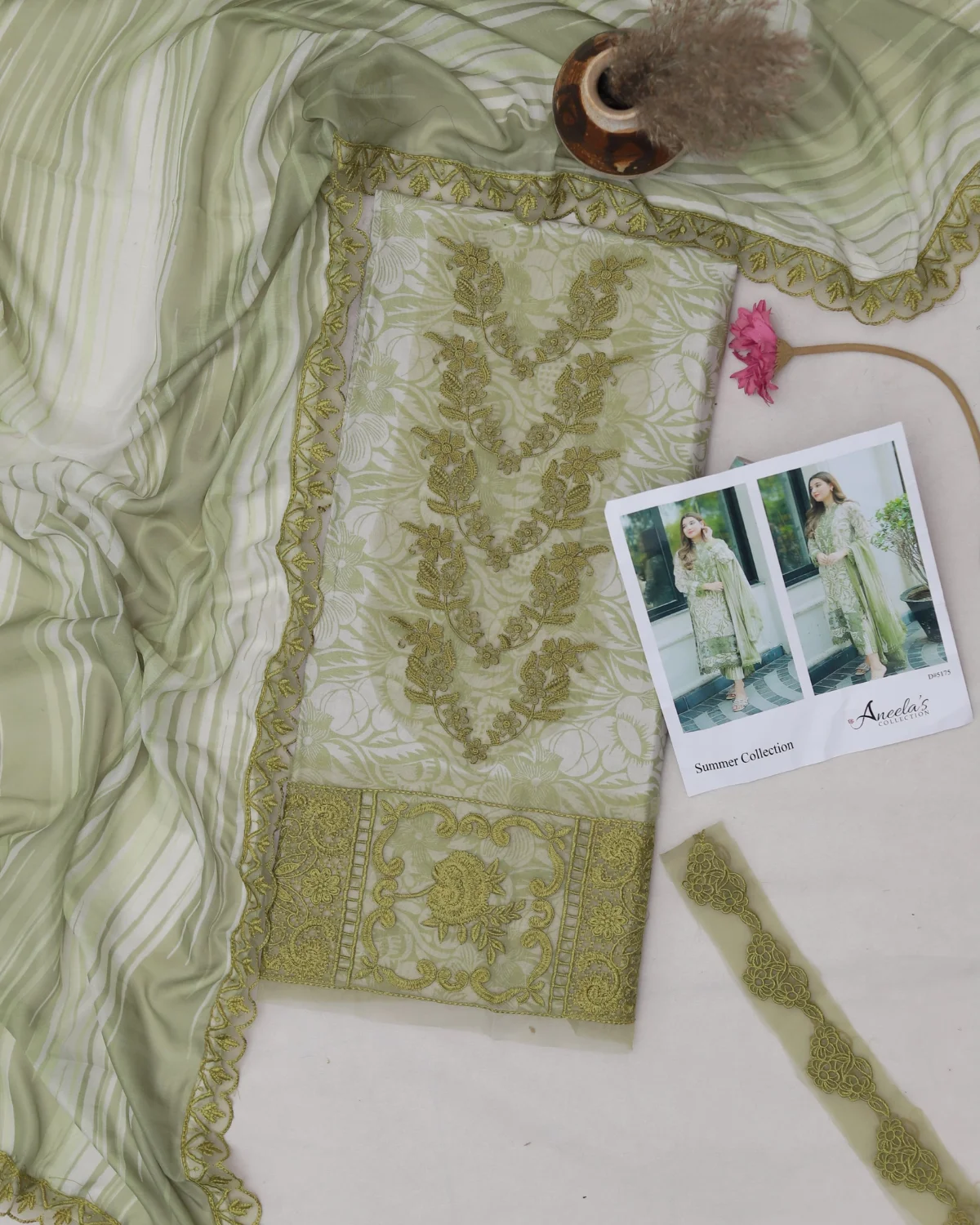 Lawn-Unstitched 03PC Printed Suit- Aneela's