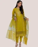 Lawn-Unstitched 03Pc Embroidered Suit